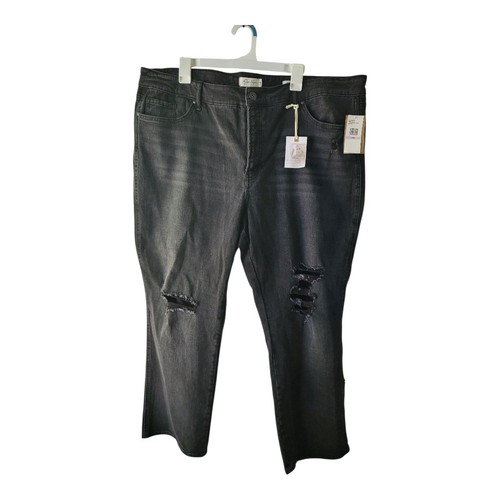 Jeans denim nero invecchiato