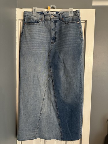 Maxi gonna denim bicolore